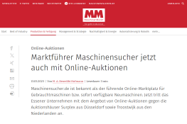 Maschinensucher Auktionen im MM MaschinenMarkt