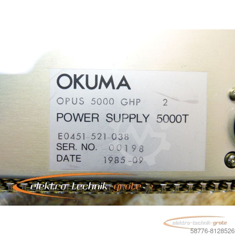Okuma komponenta Okuma OPUS 5000 GHP Power Supply 5000T SN