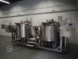 Terlet 2x 1000 liter ketels met lift