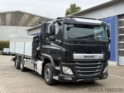 DAF CF 450 FAN 6x2 Pritsche mit Kran HIAB 188 E-6
