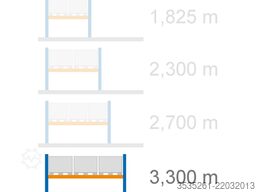 6x13,7m, 5m, 30 Rahmen, McPalettenregal 144 Traversen  3300 Feldbr. TOTAL-REGAL