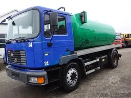 MAN 18.284 6CIL VACUUMTANK TOILET TRUCK,MANUAL POMP