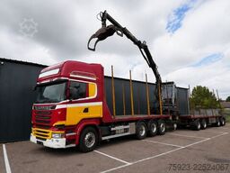 Scania R 580 V8 8X4 LOGTRANSPORT COMBI WITH KESLA 2112...