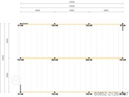 10x15m Lagerbühne , Belastung : 500kg/qm Unterkante: 3,0m , ca. 150qm Systembühne