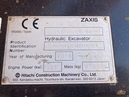 Hitachi ZX870-5G with quickcoupler and 2 buckets