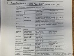 Mitutoyo Crysta Apex C544