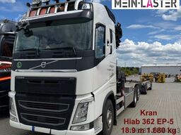 VOLVO FH 13 500 Abroller + Hiab 362-5 Kran 18,9m 870kg