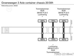 Groenewegen 3 Axle container chassis 20/30ft