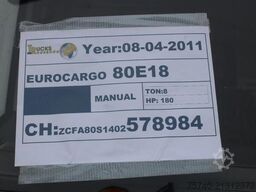 Iveco Eurocargo 80E18 + MANUAL + EURO 5 + 3 STOELEN