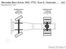 Mercedes-Benz Actros 1943 / PTO / Euro 6 / Automatic / APK- T...