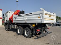 MERCEDES-BENZ AROCS 3351 AK 6X6  3-S-KIPPER BORDMATIK,  PALFINGERKRAN, NEU, MIETKAUF MGL