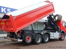 Volvo FM-X 420 Kipper 8x4 + Kraan H.M.F 1943Z2