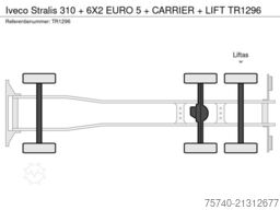 Iveco Stralis 310 + 6X2 EURO 5 + CARRIER  + LIFT