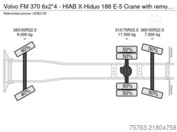 Volvo FM 370 6x2*4 - HIAB X-Hiduo 188 E-5 Crane with ...