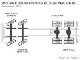 MAN TGS 41.460 8X4 OPEN BOX WITH PALFINGER PK 40002...