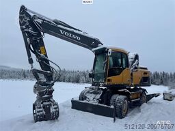 Volvo EW160D wheeled excavator with elevating cab and so