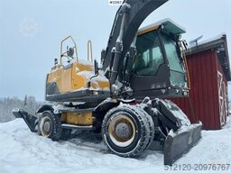 Volvo EW160D wheeled excavator with elevating cab and so