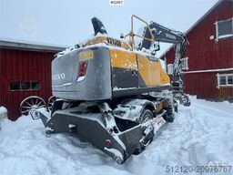 Volvo EW160D wheeled excavator with elevating cab and so