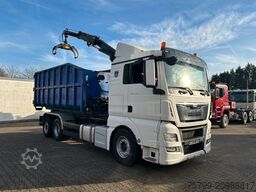 MAN 26.480 TGX Wechselsystem Abroller+Kran+Container