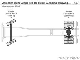 Mercedes-Benz Atego 821 BL Euro6 Automaat Bakwagen / 3 zitpla...