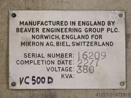 Mikron PTC 2500/139  VC500D