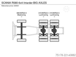 SCANIA R580-6x4-Intarder-BIG AXLES