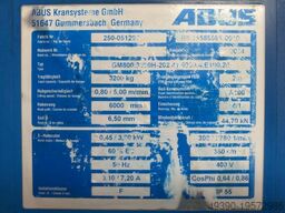 ABUS VW (3200kg x 6250mm) + GM 800