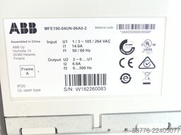 ABB MFE190-04UN-06A0-2 Servoumrichter SN W182260083