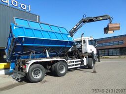 MAN TGX + 6x6 + HIAB 166 E3 HIPRO + 3SIDE TIPPER