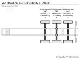 Van Hool 3 AS SCHUIFZEILEN TRAILER