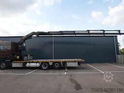 DAF XF 460 6x2 flatbed truck with Palfinger PK 5000...