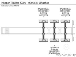 Knapen Trailers K200 - 92m3 2x Liftachse