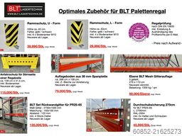 ca. 14 lfm. Palettenregale H: 350cm Fachlast: 3000 kg , 45 Palettenplätze