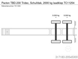 Pacton TBD.230 Tridec, Schuifdak, 2000 kg laadklep