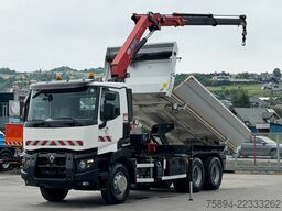 RENAULT C 380* KIPPER 5,20 m* KRAN/FUNK * TOPZUSTAND !