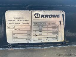 Krone SD 27 / Container Chassis / BPW + Disc / 1x Ext...