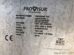Provisur Hete-lucht-tunnel 3 laags, COO1350x6000