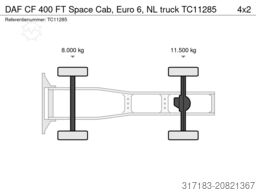 DAF CF 400 FT Space Cab, Euro 6, NL truck