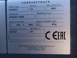 Toyota 9FBM30T Valid inspection, *Guarantee! Electric, 47