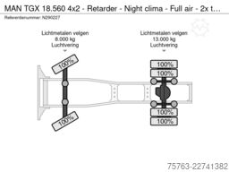 MAN TGX 18.560 4x2 - Retarder - Night clima - Full ...