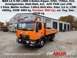MAN 9.180 L2000 3 Seiten-Kipper GGW 9500kg TOP