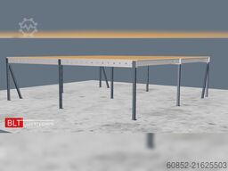 10x10m Lagerbühne , Belastung : 500kg/qm Unterkante: 2,5m , ca. 100qm Systembühne