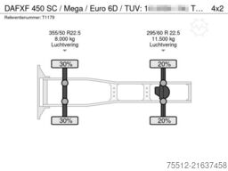 DAF XF 450 SC / Mega / Euro 6D / TUV: 10-2026 / NL ...