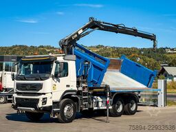 VOLVO FMX 410 Kipper 5,00 m HIAB 122 HIDUO FUNK * 6x4