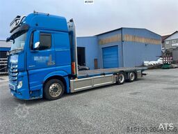 Mercedes-Benz Actros 6x2 flatbed truck w/ 2012 konar 2 axle flat