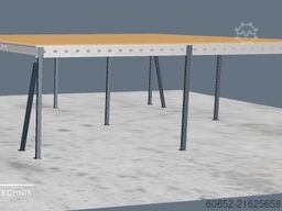 10x10m Lagerbühne , Belastung : 500kg/qm Unterkante: 3m ,ca. 100qm , Systembühne