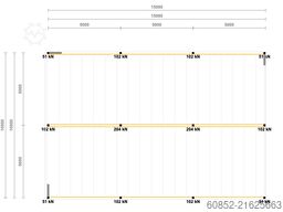10x15m Lagerbühne , Belastung : 500kg/qm Unterkante: 2,5m ,ca. 150qm Systembühne