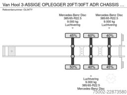 Van Hool 3-ASSIGE OPLEGGER 20FT/30FT ADR CHASSIS / galva...