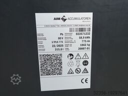 Staplerbatterie AIM Gabelstapler 80v 5PzS775 Baujahr 2024 Prüfdatum 2025