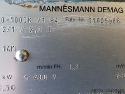 DEMAG / STAHL / LIFTKET 2 ton/1 ton / 500 / 250 / 160 / 125 kg.